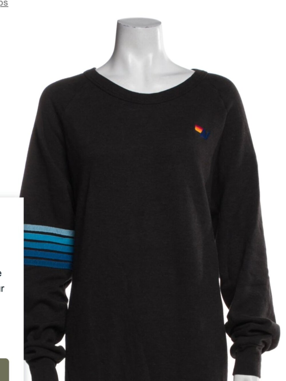 NWT Aviator Nation Rugby Stitch Crew Sweatshirt Size M